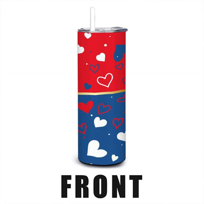 ColorFlow | Philadelphia Inspired Phillies Hearts Straight Tumbler 20oz Stainless Steel Gift Optional Personalization