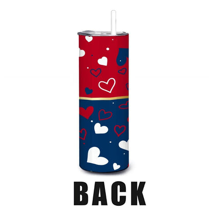 ColorFlow | Los Angeles Inspired Angels Hearts Straight Tumbler 20oz Stainless Steel Drinkware Optional Personalization
