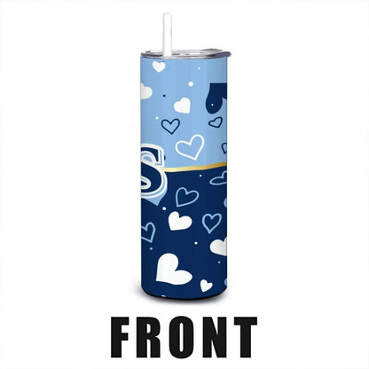 ColorFlow | Tampa Bay Inspired Rays Hearts Straight Tumbler 20oz Stainless Steel Gift Optional Personalization