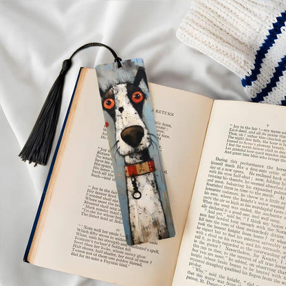 ColorFlow | Quirky Scruffy Dog Art Metal Bookmark Unique Gift for Readers and Dog Lovers | Optional Personalization