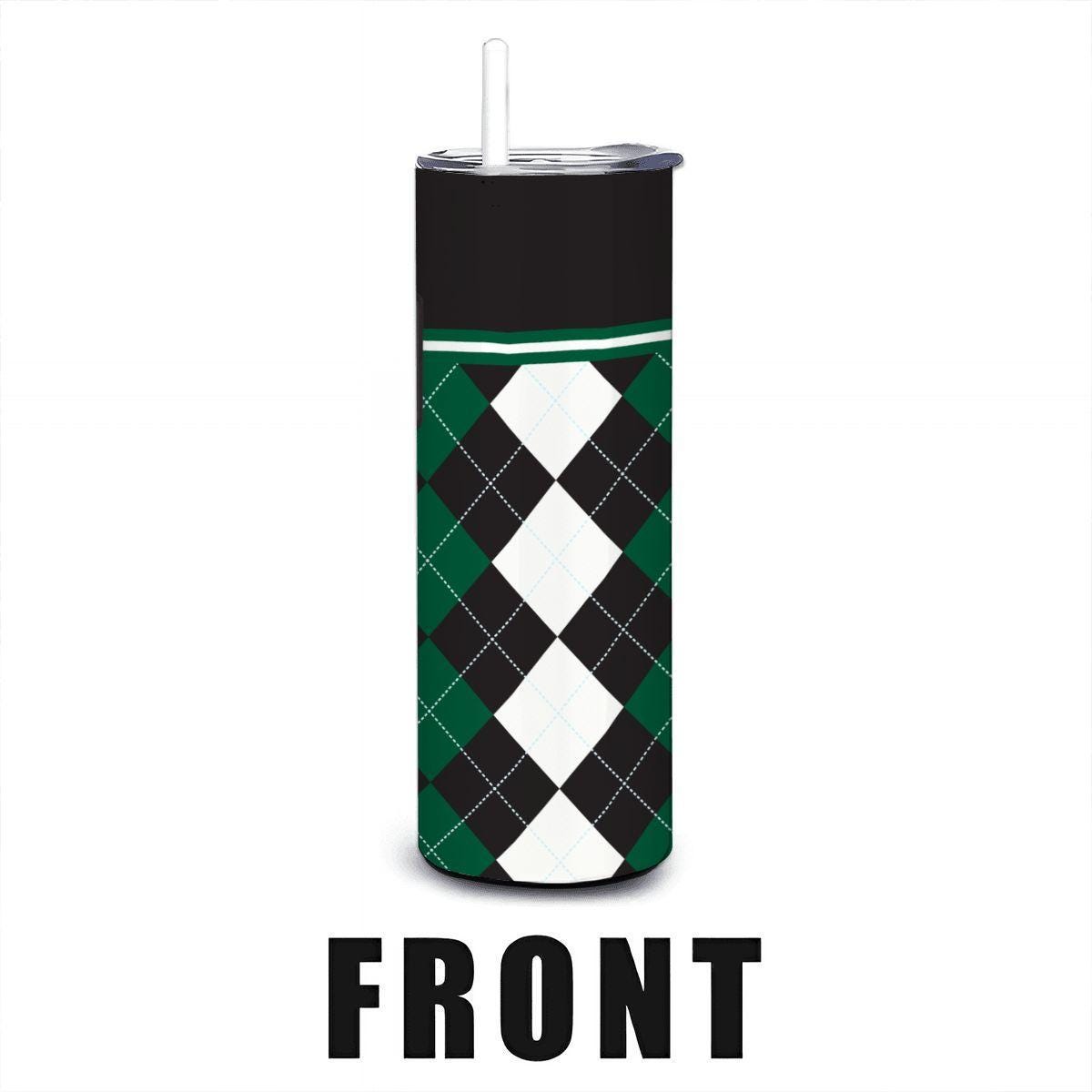 ColorFlow | Hawaii Inspired Warriors Argyle Straight Tumbler 20oz Stainless Steel Drinkware Optional Personalization