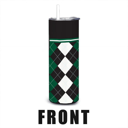 ColorFlow | Hawaii Inspired Warriors Argyle Straight Tumbler 20oz Stainless Steel Drinkware Optional Personalization