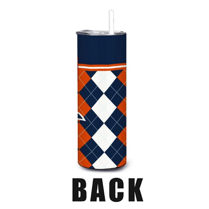 ColorFlow | UTSA Roadrunners Inspired 20oz Straight Tumbler | Navy Orange Motion Design | Personalization Optional