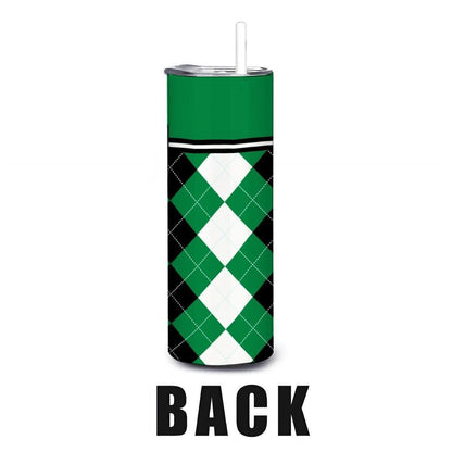 ColorFlow | North Texas Mean Green Inspired 20oz Straight Stainless Tumbler | Bold Green Fan Look | Personalization Optional