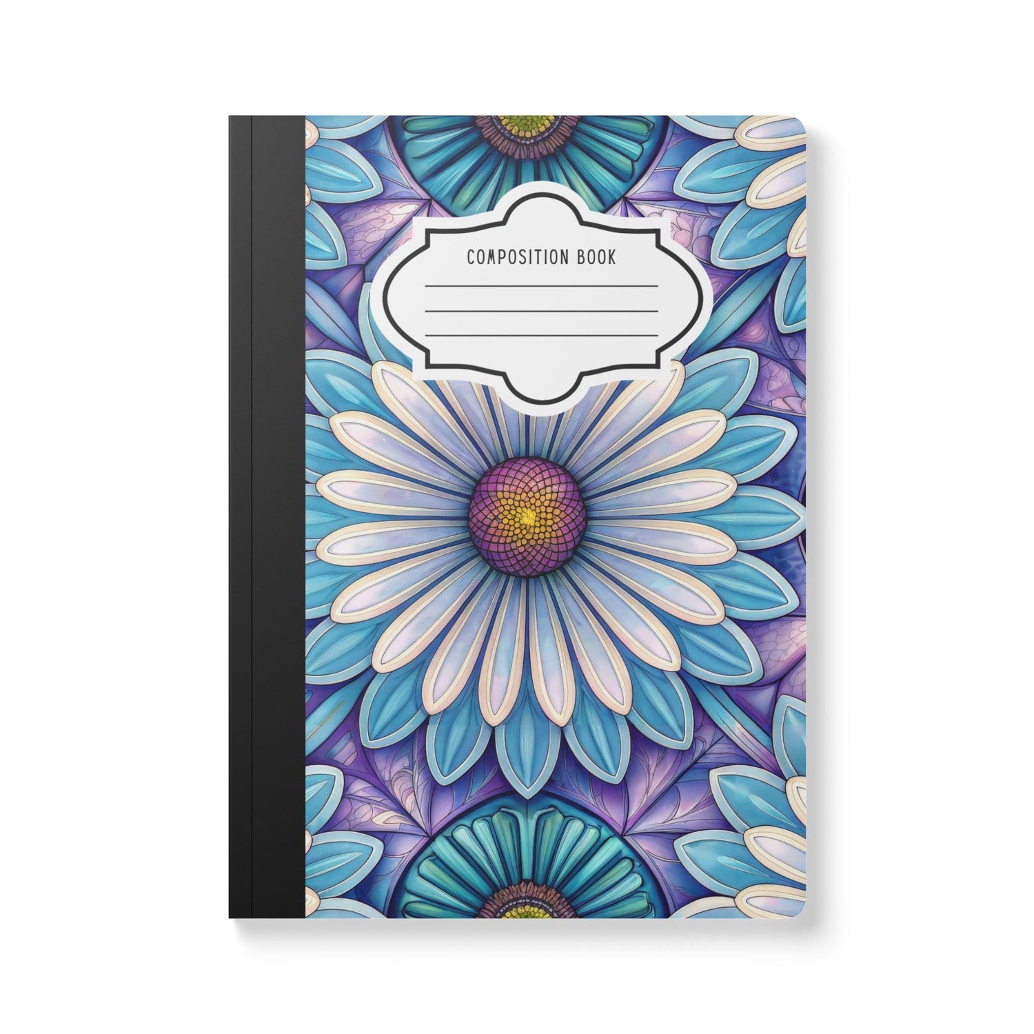 ColorFlow | Blue Daisy Bloom Composition Notebook | Bright Floral Pattern Journal for School Work and Creative Writing