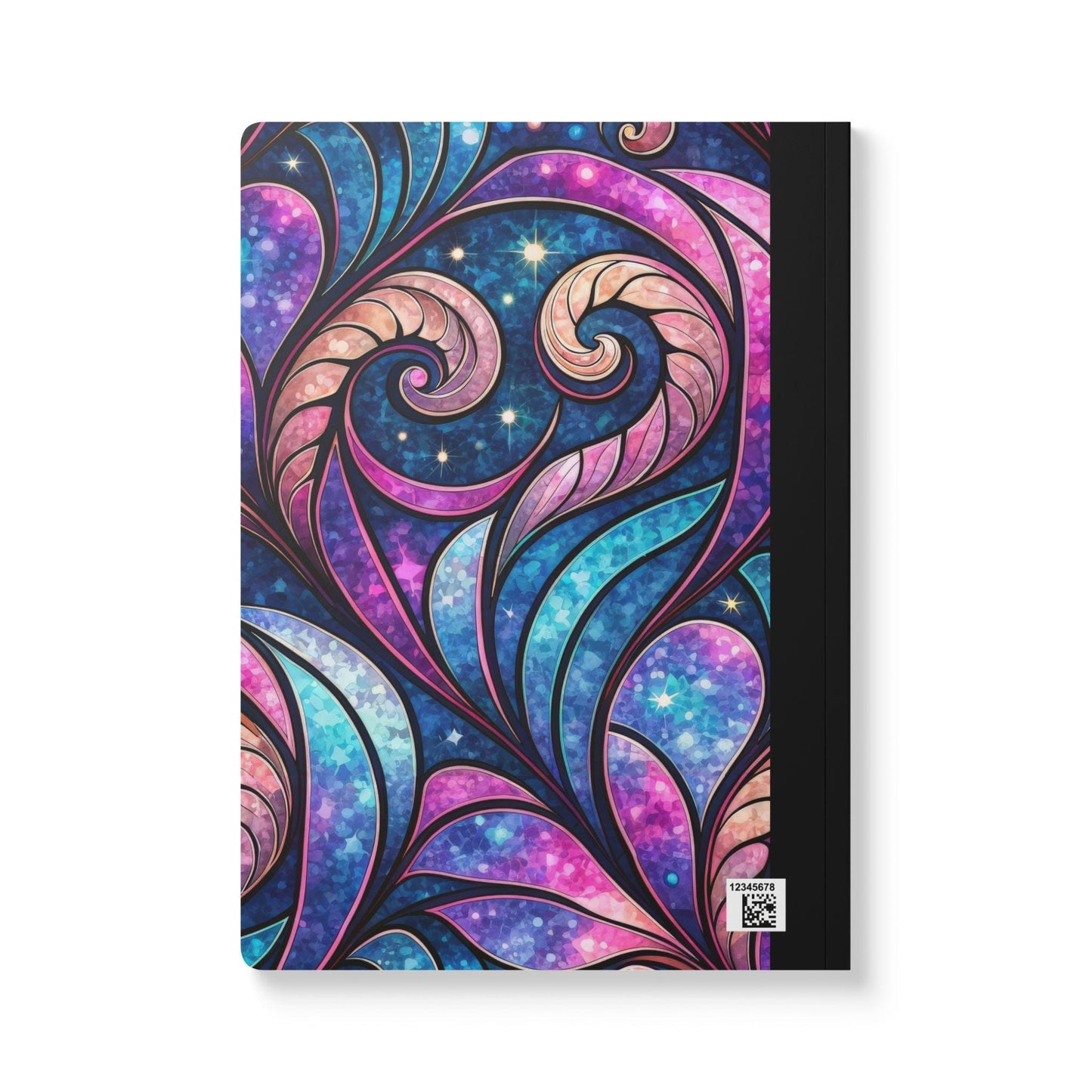 ColorFlow | Cosmic Swirl Galaxy Composition Notebook | Celestial Pink Blue Pattern Journal for School Work and Writing