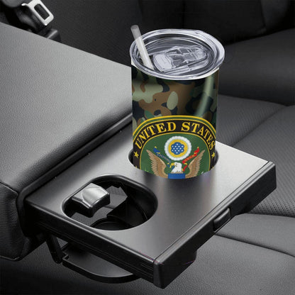 ColorFlow | Army Inspired 20oz Straight Stainless Steel Tumbler Military Camouflage Patriotic Insulated Cup