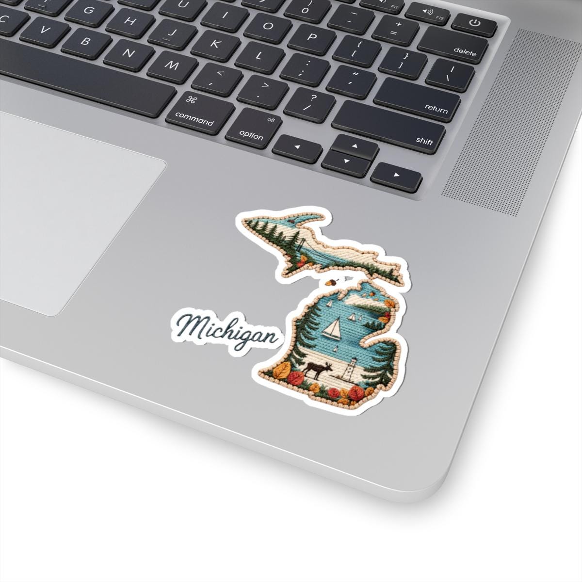 ColorFlow | Michigan Great Lakes Escape Vinyl Sticker | Northern Shores Sailboats Forest and Wildlife Art