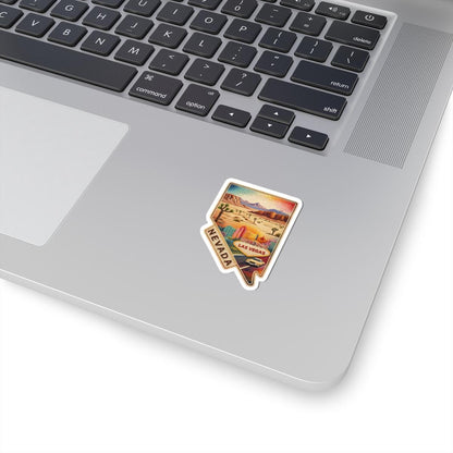 ColorFlow | Nevada Desert Nights Vinyl Sticker | Las Vegas Skyline Mojave Landscapes and Southwest Road Trip Art