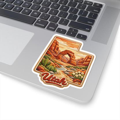 ColorFlow | Utah Desert Wonder Vinyl Sticker | Red Rock Arches Canyon Southwest Landscape Art