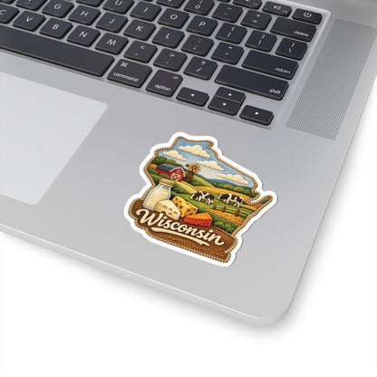 ColorFlow | Wisconsin Dairyland Traditions Vinyl Sticker | Pastoral Farms Windmills and Heartland Countryside Art