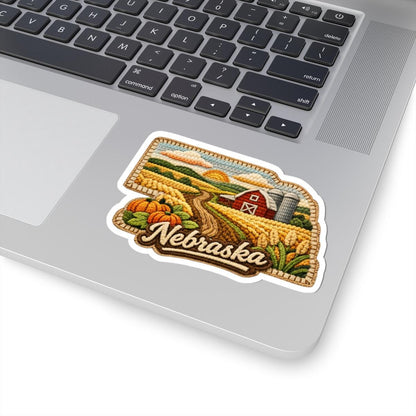 ColorFlow | Nebraska Great Plains Pathways Vinyl Sticker | Golden Fields Rustic Barns and Prairie Horizon Art