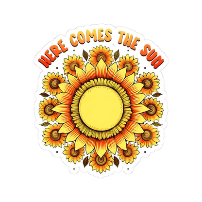 ColorFlow | Here Comes the Sun Sunflower Retro Sunshine Floral Art Vinyl Sticker
