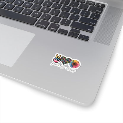 ColorFlow | Peace Love Floral Power Flower Child Boho Retro Art Vinyl Sticker