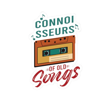 ColorFlow | Connoisseurs of Old Songs Vinyl Sticker | Retro Cassette Tape Classic Music Nostalgia Design