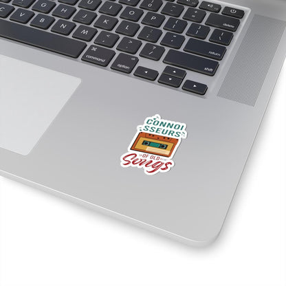 ColorFlow | Connoisseurs of Old Songs Vinyl Sticker | Retro Cassette Tape Classic Music Nostalgia Design