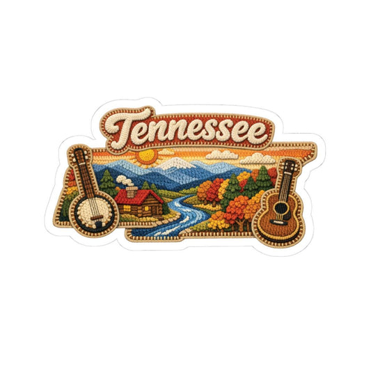 ColorFlow | Tennessee Appalachian Harmony Vinyl Sticker | Mountain Rivers Music Heritage and Autumn Valley Art