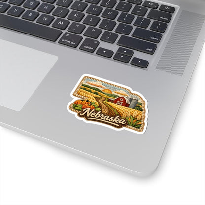 ColorFlow | Nebraska Great Plains Pathways Vinyl Sticker | Golden Fields Rustic Barns and Prairie Horizon Art