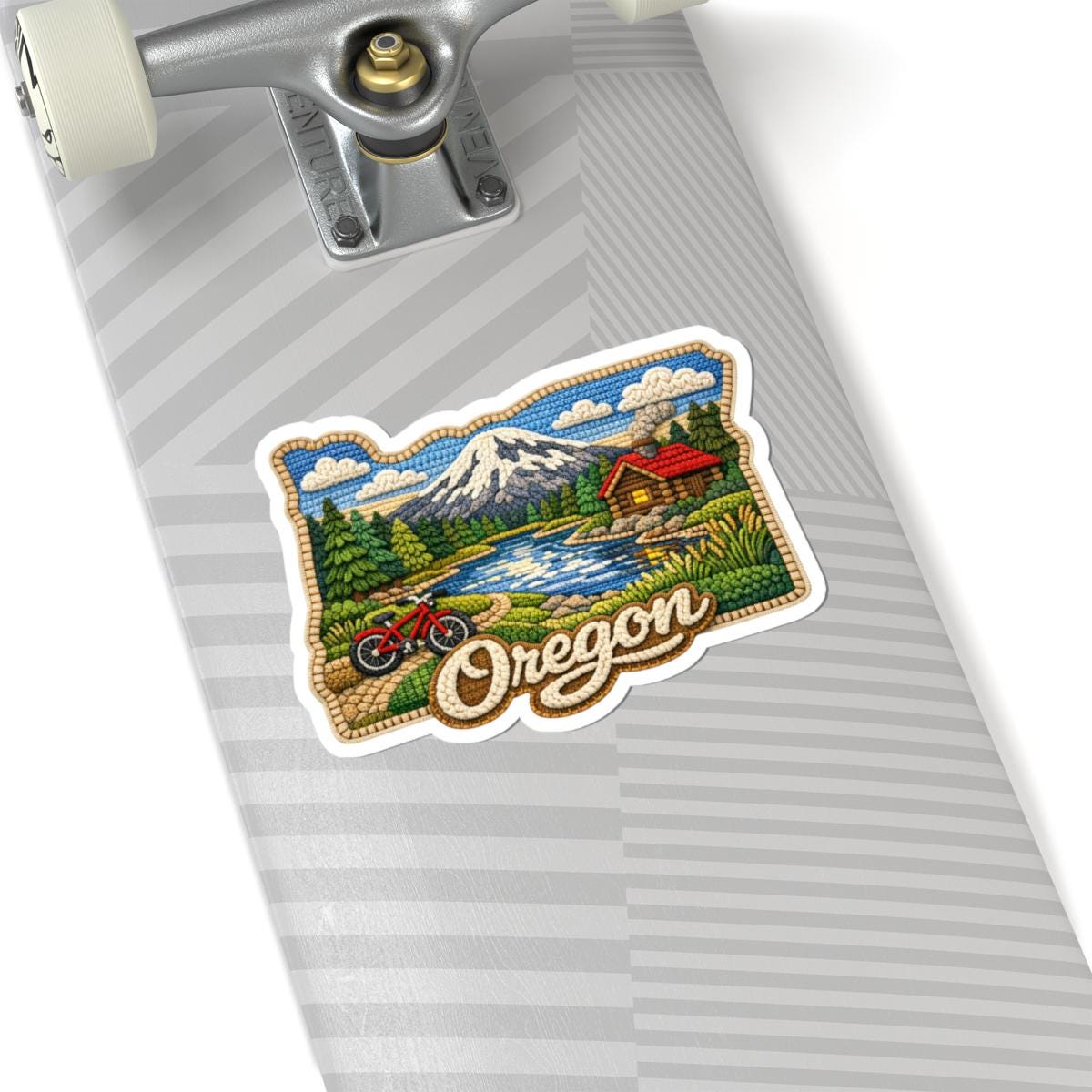 ColorFlow | Oregon Cascade Escape Vinyl Sticker | Mountain Rivers Evergreen Forests and Outdoor Adventure Art