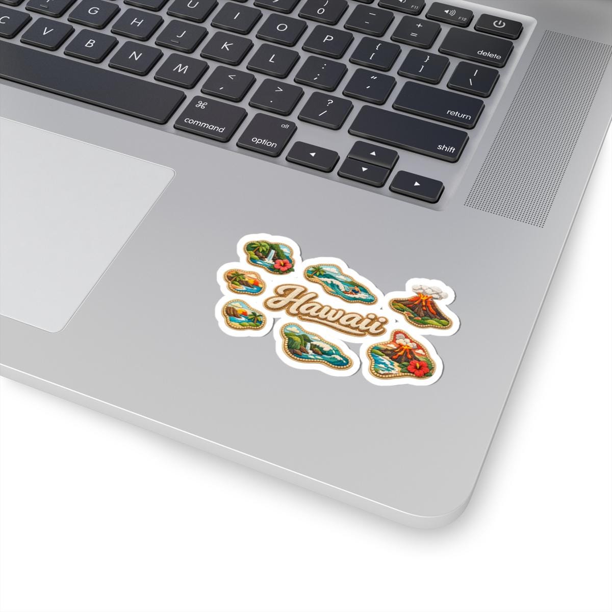ColorFlow | Hawaii Island Spirit Vinyl Sticker | Volcanic Peaks Waterfalls Tropical Surf and Aloha Landscape Art