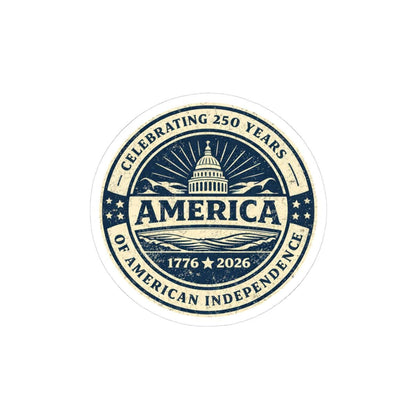 ColorFlow | Celebrating 250 Years of America Independence Patriotic Capitol Vinyl Sticker