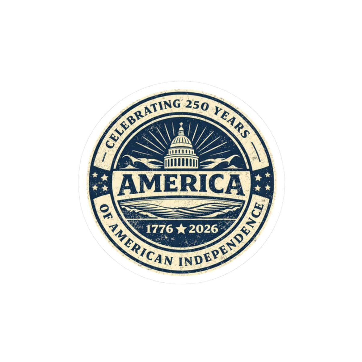ColorFlow | Celebrating 250 Years of America Independence Patriotic Capitol Vinyl Sticker