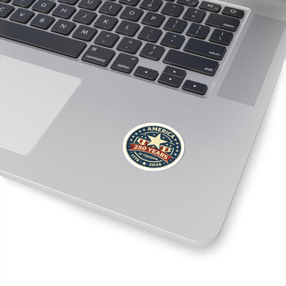 ColorFlow | America 250 Years Freedom Patriotic Star Shield Anniversary Vinyl Sticker