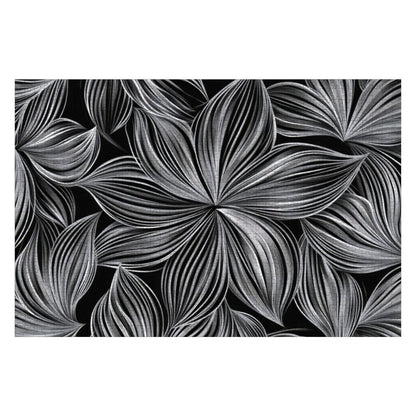ColorFlow | Monochrome Petal Harmony Wooden Jigsaw Puzzle Minimal Floral Line Art Puzzle