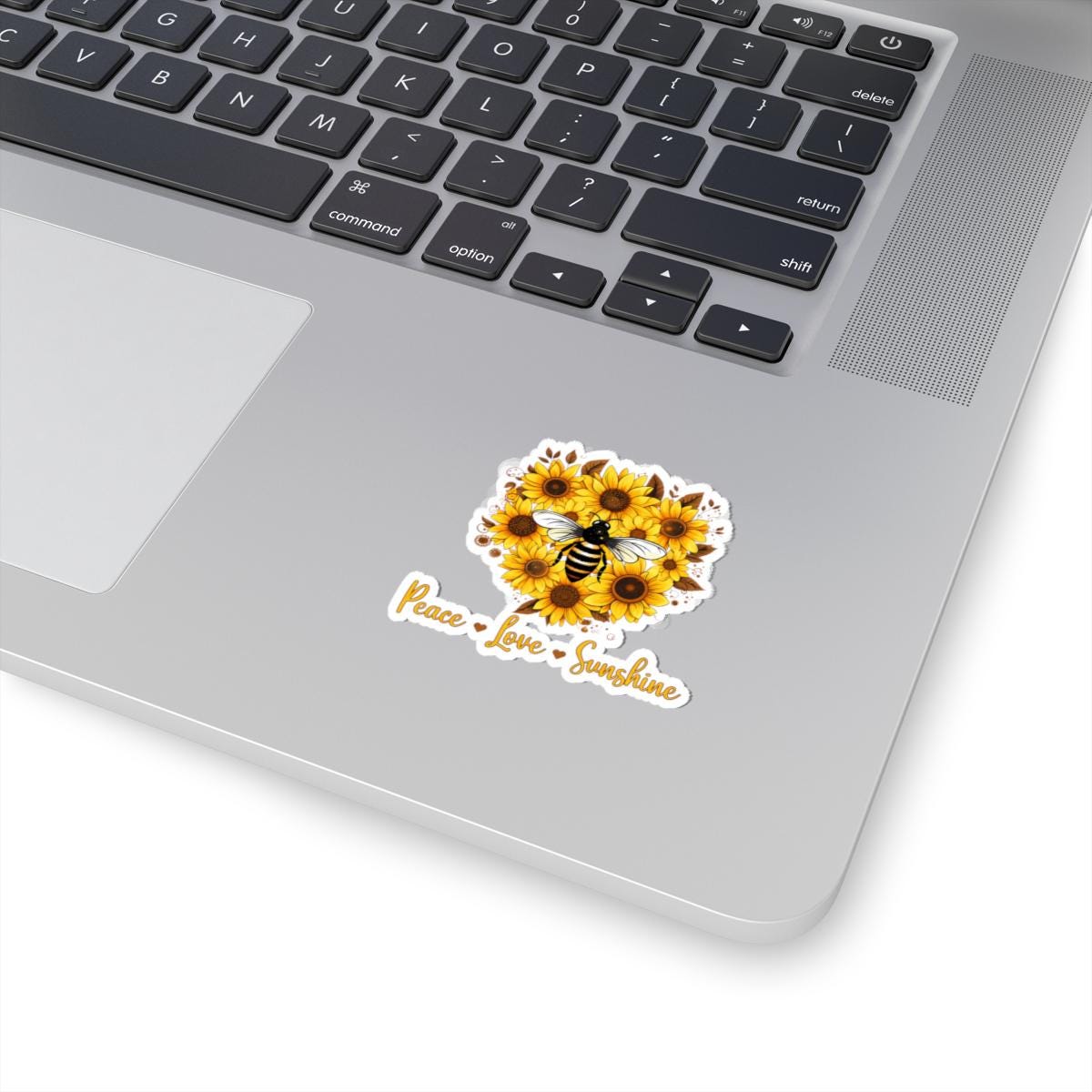 ColorFlow | Peace Love Sunshine Bee Sunflower Retro Floral Art Vinyl Sticker