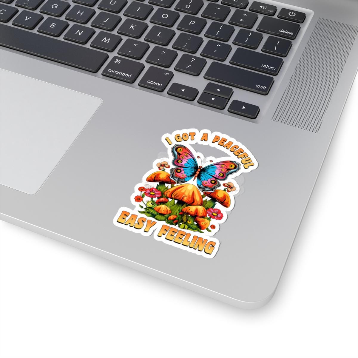 ColorFlow | I Got a Peaceful Easy Feeling Butterfly Mushroom Floral Retro Art Vinyl Sticker