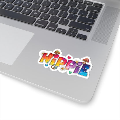 ColorFlow | Hippie Typography Rainbow Peace Floral Psychedelic Retro Art Vinyl Sticker