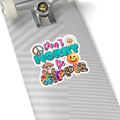 ColorFlow | Hippie Love Retro Peace Daisy Smile Flower Power Art Vinyl Sticker