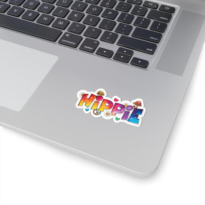 ColorFlow | Hippie Typography Rainbow Peace Floral Psychedelic Retro Art Vinyl Sticker