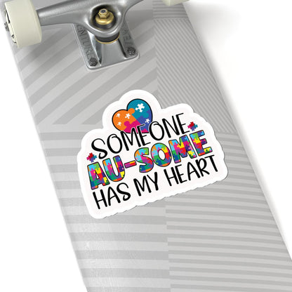 ColorFlow | Someone Au Some Has My Heart Vinyl Sticker | Playful Autism Love Puzzle