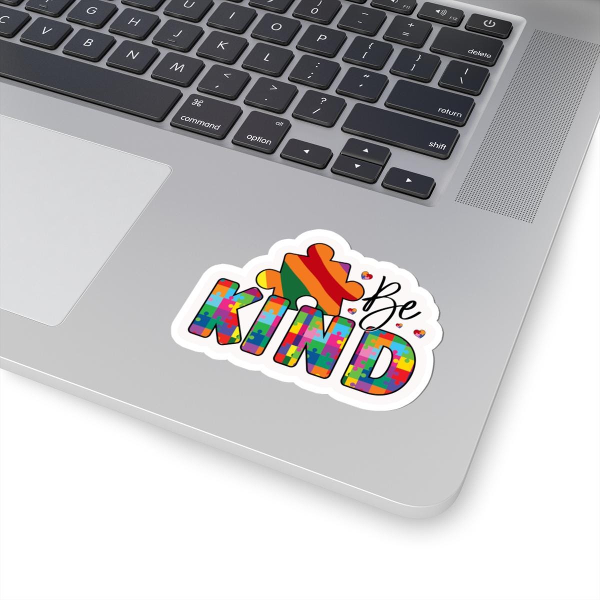 ColorFlow | Be Kind Vinyl Sticker | Heart Puzzle Compassion Autism Support Design