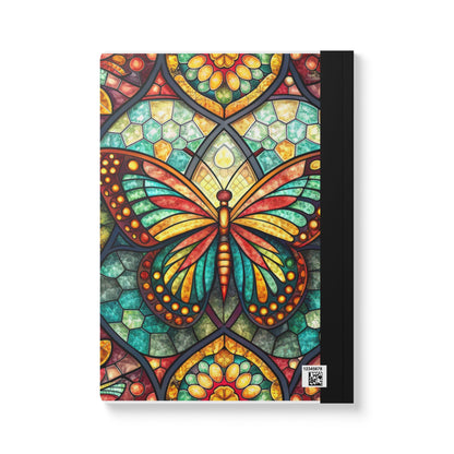 ColorFlow | Vibrant Stained Glass Butterfly Notebook Artistic Composition Book for Journaling School Notes and Creative Writing