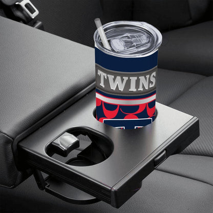ColorFlow | Minnesota Twins Inspired Fashion 20oz Skinny Stainless Steel Tumbler With Straw Modern Baseball Fan Gift