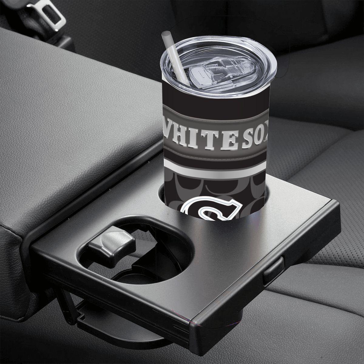 ColorFlow | Chicago White Sox Inspired Fashion 20oz Skinny Stainless Steel Tumbler With Straw Sleek Game Day Drinkware