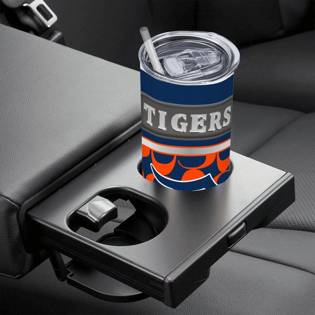 ColorFlow | Detroit Tigers Inspired Fashion 20oz Skinny Stainless Steel Tumbler With Straw Vibrant Baseball Travel Cup