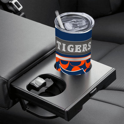 ColorFlow | Detroit Tigers Inspired Fashion 20oz Skinny Stainless Steel Tumbler With Straw Vibrant Baseball Travel Cup