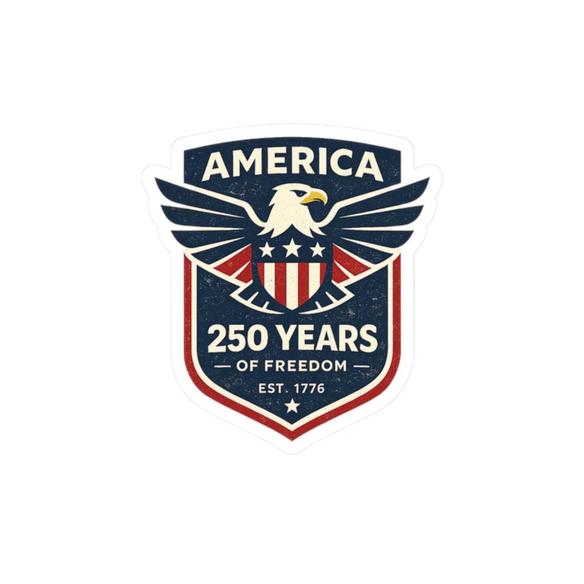 ColorFlow | America 250 Years of Freedom Patriotic Eagle Anniversary Vinyl Sticker