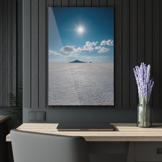 ColorFlow | Endless Salt Flats Metal Wall Art | Bright Desert Horizon Decor | Minimalist Landscape Wall Statement
