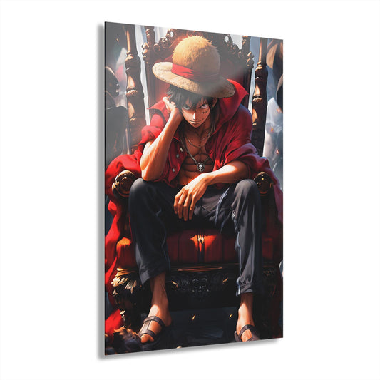 ColorFlow | Pirate King Throne Anime Metal Wall Art | Dark Crown Manga Inspired Statement Decor