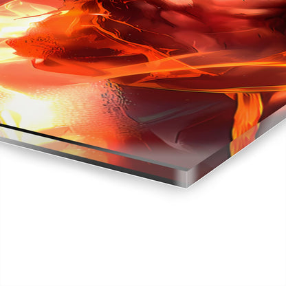 ColorFlow | Dragon Fury Saiyan Warrior Anime Metal Wall Art | Lightning Battle Manga Artwork