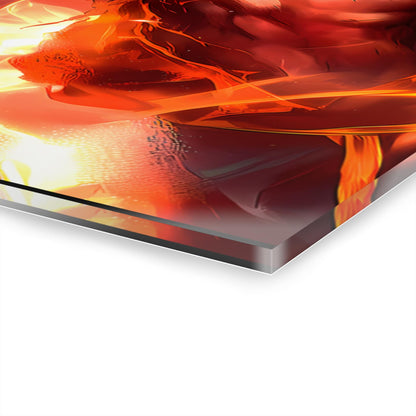 ColorFlow | Dragon Fury Saiyan Warrior Anime Metal Wall Art | Lightning Battle Manga Artwork