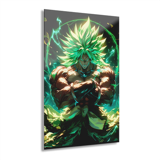 ColorFlow | Emerald Berserker Warrior Anime Metal Wall Art | Savage Power Manga Inspired Decor