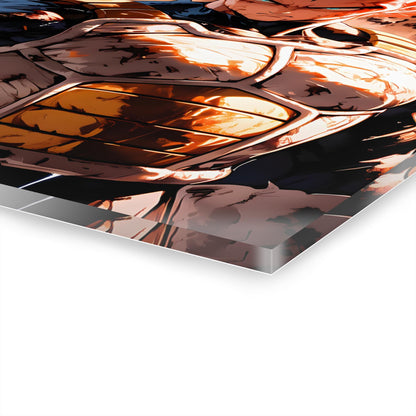 ColorFlow | Infernal Pride Saiyan Prince Anime Metal Wall Art | Lightning Fury Manga Artwork