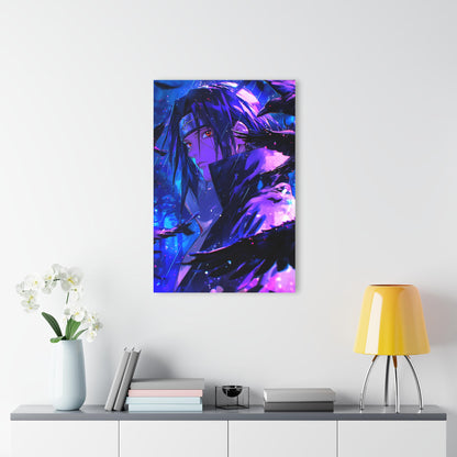 ColorFlow | Midnight Raven Shinobi Anime Metal Wall Art | Crimson Eye Manga Inspired Decor