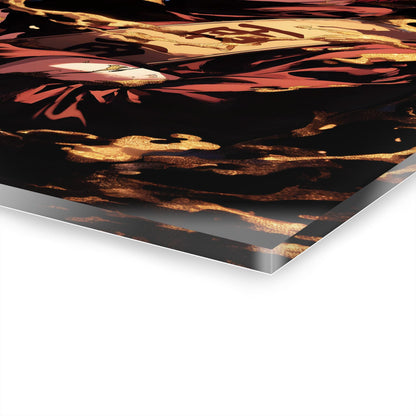 ColorFlow | Desert Sand Shinobi Anime Metal Wall Art | Golden Kazekage Manga Inspired Decor