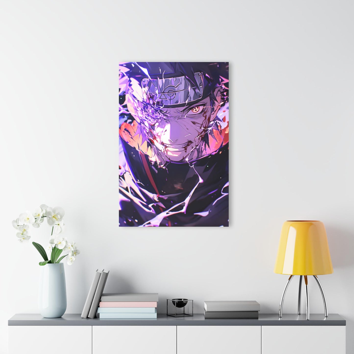 ColorFlow | Shadow Lightning Avenger Anime Metal Wall Art | Cursed Power Manga Inspired Decor